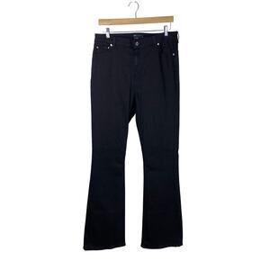 ASOS Design Black Bootcut Jeans Womens Size 18 Tall High Rise Stretch